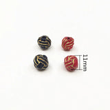 11mm Acrylic Hot Stamping Round Beads for Jewelry Making