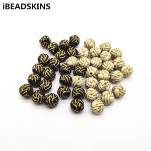 11mm 730pcs Acrylic Antique Knot Beads for Stud Earring Accessories Parts