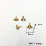 Copper/CZ Charm for Earrings - 50pcs, DIY Jewelry Findings