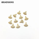 Copper/CZ Charm for Earrings - 50pcs, DIY Jewelry Findings