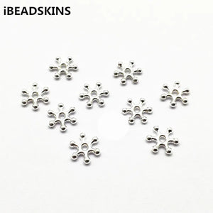2000pcs Silver CCB Snowflake Spacer Beads for Earrings DIY