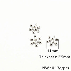 2000pcs Silver CCB Snowflake Spacer Beads for Earrings DIY