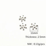 2000pcs Silver CCB Snowflake Spacer Beads for Earrings DIY