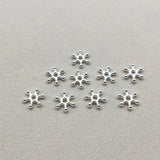 2000pcs Silver CCB Snowflake Spacer Beads for Earrings DIY