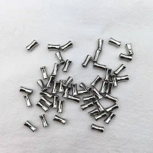 1000pcs Rhodium CCB Tubular Shape Beads Earrings Findings Jewelry DIY