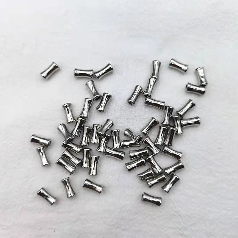 1000pcs Rhodium CCB Tubular Shape Beads Earrings Findings Jewelry DIY