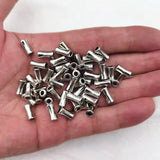 1000pcs Rhodium CCB Tubular Shape Beads Earrings Findings Jewelry DIY