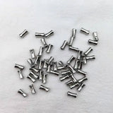 1000pcs Rhodium CCB Tubular Shape Beads Earrings Findings Jewelry DIY