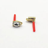 Crystal Oval Ear Studs 100pcs for Earrings Making