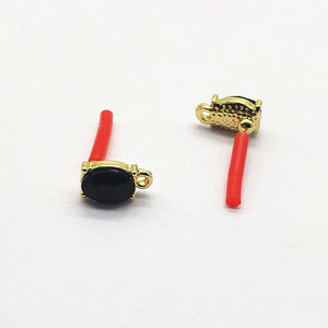 Crystal Oval Ear Studs 100pcs for Earrings Making