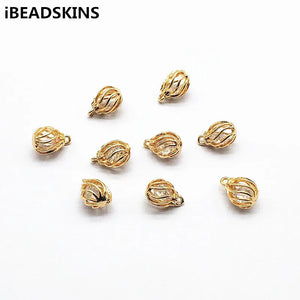 11x7mm 50pcs CZ Twist Ball Charm Earrings DIY Jewelry Findings