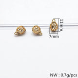 11x7mm 50pcs CZ Twist Ball Charm Earrings DIY Jewelry Findings