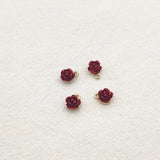 100pcs 11x8mm Zinc Alloy Flower Pendants/Charms for Earrings DIY
