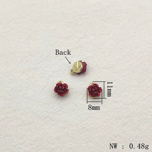 100pcs 11x8mm Zinc Alloy Flower Pendants/Charms for Earrings DIY