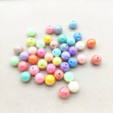 12/16/20mm Chunky Acrylic Aurora/AB Round Beads for DIY Jewelry