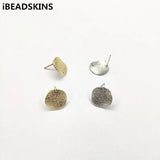 12mm Round Earring Studs - 100pcs for DIY Jewelry Making
