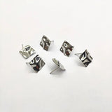 12mm 100pcs Copper Square Earring Studs for DIY Jewelry