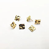 12mm 100pcs Copper Square Earring Studs for DIY Jewelry