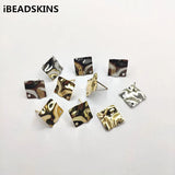 12mm 100pcs Copper Square Earring Studs for DIY Jewelry