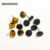 12mm 100pcs Acetic Acid Earrings Base for DIY Crafts
