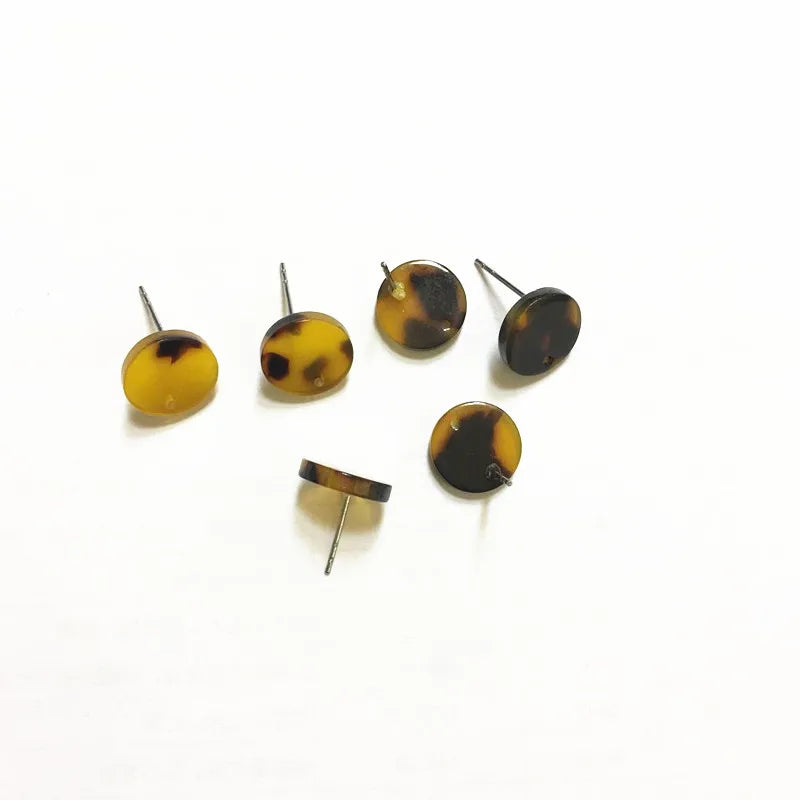 12mm 100pcs Acetic Acid Earrings Base for DIY Crafts
