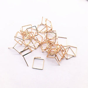 12mm 200pcs Copper Square Stud Earring for Earrings DIY