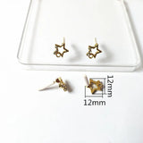 12mm Zinc Alloy Rhinestone Star Stud Earring, 100pcs
