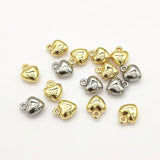 UV Heart Charm Beads for Jewelry Making DIY, 12x10mm, 200pcs