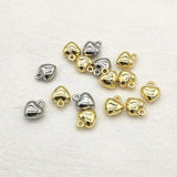 UV Heart Charm Beads for Jewelry Making DIY, 12x10mm, 200pcs