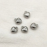 UV Heart Charm Beads for Jewelry Making DIY, 12x10mm, 200pcs