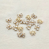 12x10mm CZ Bows Charm Earring DIY Parts 50pcs