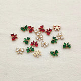 12x10mm CZ Bows Charm Earring DIY Parts 50pcs