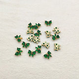 12x10mm CZ Bows Charm Earring DIY Parts 50pcs