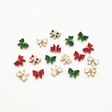 12x10mm CZ Bows Charm Earring DIY Parts 50pcs
