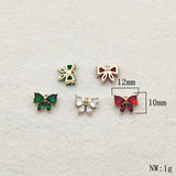 12x10mm CZ Bows Charm Earring DIY Parts 50pcs