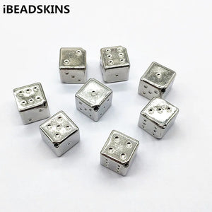 Rhodium CCB Square Beads 100pcs for Earrings DIY