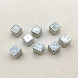 Rhodium CCB Square Beads 100pcs for Earrings DIY