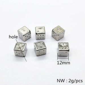 Rhodium CCB Square Beads 100pcs for Earrings DIY