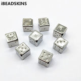 Rhodium CCB Square Beads 100pcs for Earrings DIY