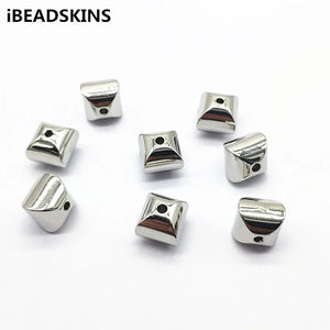 Rhodium 200pcs CCB Concave Cubic Beads for Earrings DIY