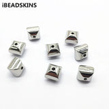 Rhodium 200pcs CCB Concave Cubic Beads for Earrings DIY