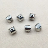 Rhodium 200pcs CCB Concave Cubic Beads for Earrings DIY