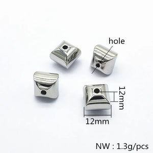Rhodium 200pcs CCB Concave Cubic Beads for Earrings DIY