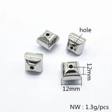 Rhodium 200pcs CCB Concave Cubic Beads for Earrings DIY