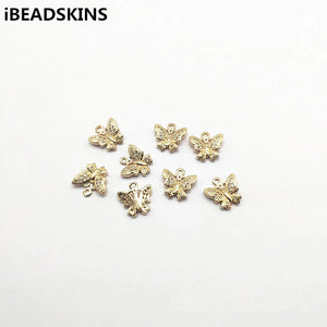 12x12mm Butterfly CZ Charm Copper Earrings DIY