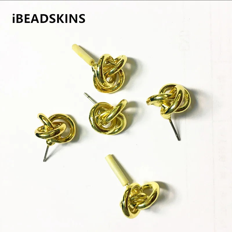 100pcs 12x13mm Zinc Alloy Earrings Base for DIY