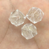 370pcs Clear Cube Beads for DIY Jewelry, Necklace Earring Parts