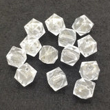370pcs Clear Cube Beads for DIY Jewelry, Necklace Earring Parts