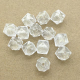 370pcs Clear Cube Beads for DIY Jewelry, Necklace Earring Parts