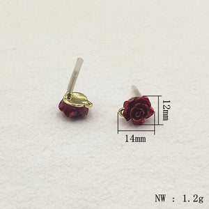 100pcs Zinc Alloy Flower Ear Studs for Earrings DIY